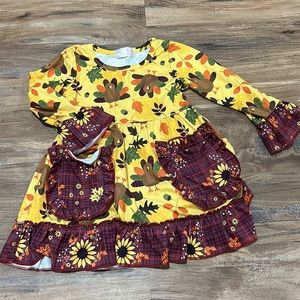 Clover Cottage baby boutique Thanksgiving dress